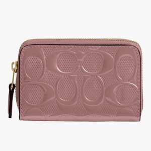 💥SOLD Coach Blush Embossed Zip Wallet